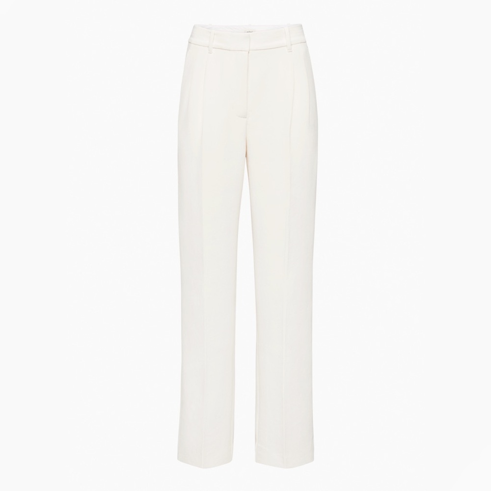 NWT Aritzia Wilfred The Effortless Trouser Pant Light Birch Size 8